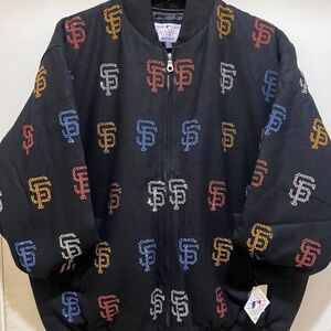 San Francisco GIANTS Wool Jacket Hand crafted SF logo by G-III - Bling Jacket